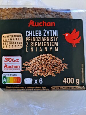 Chleb Żytni Pełnoziarnisty Z Siemieniem Lnianym
