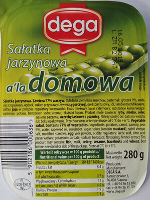 Sałatka A'La Domowa Jarzynowa - Dega