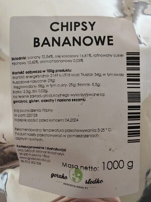 Chipsy Bananowe