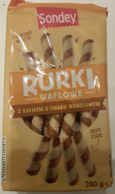 Rurki Waflowe Z Kremem O Smaku Waniliowym 