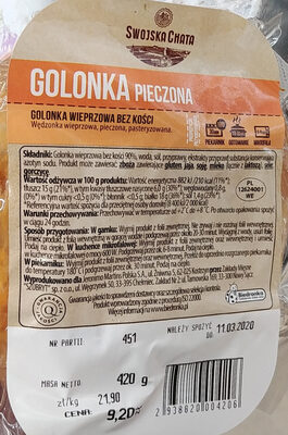 Golonka wieprzowa bez kości Swojska Chata