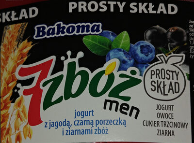 Jogurt z jagodą, czarną porzeczką i ziarnami zbóż 7zbóż men