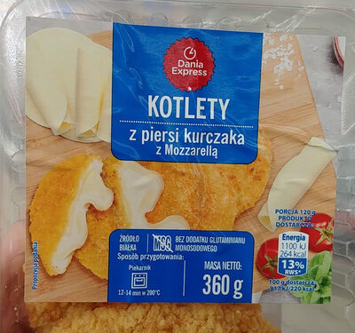 Kotlet z piersi kurczaka z Mozzarellą. Dania Express