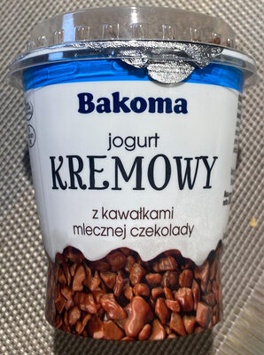 Jogurt kremowy z kawałkami mlecznej czekolady Bakoma