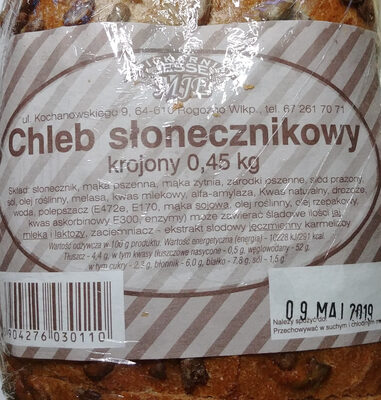 Chleb słonecznikowy krojony Piekarnia Jesse