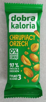 Baton owocowy chrupiący orzech dobra-kaloria