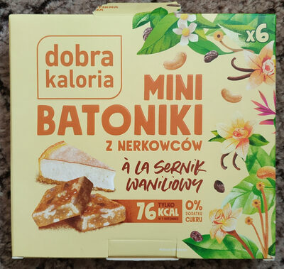Mini Batoniki z nerkowców a la sernik waniliowy Dobra Kaloria