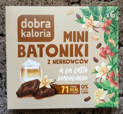 Mini batoniki z nerkowców à la latte waniliowe Dobra Kaloria