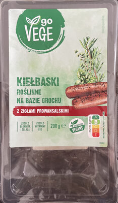 Kiełbaski roślinne na bazie grochu Go Vege