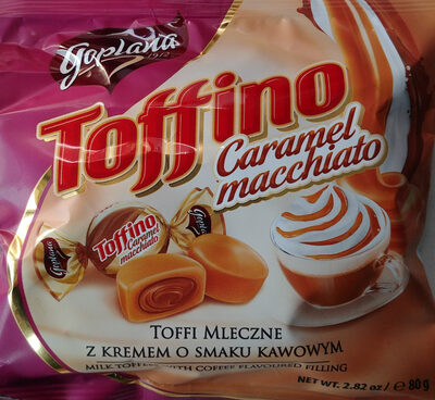 Toffi mleczne nadziewane kremem o smaku kawowym Goplana