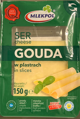 Ser Gouda w plastrach Mlekpol