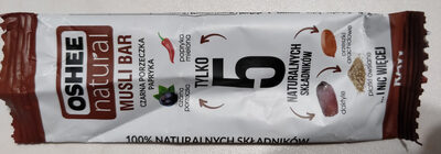 Musli Bar czarna porzeczka papryka Oshee natural