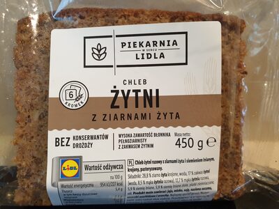 Chleb żytni z pełnego ziarna żyta, razowy Lidl