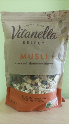 Musli z owocami i siemieniem lnianym Vitanella
