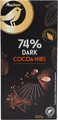 Dark chocoa nibs Auchan Gourmet