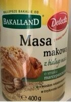 Masa makowa z białego maku o smaku marcepanowym Bakalland