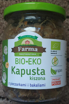 Bio Eko Kapusta kiszona z pieczarkami i bakaliami Farma Świętokrzyska