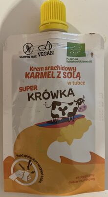 Krem arachidowy KARMEL Z SOLĄ w tubce Super Krówka