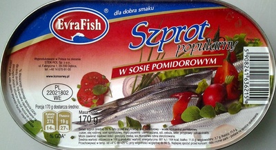 Szprot w sosie pomidorowym EvraFish