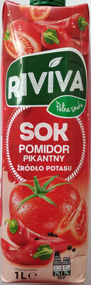 Sok pomidorowy z zagęszczonego soku pomidorowego z chili i pieprzem. Rivia