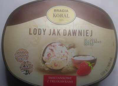 Lody śmietankowe z truskawkami. Bracia Koral