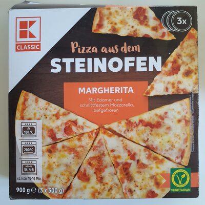 Pizza Margherita na spodzie podpieczonym w piecu kamiennym z serem Edam i serem mozzarella Kaufland Classic