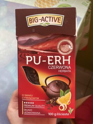 Herbata czerwona Pu-Erh o smaku cytrynowym Big-Active