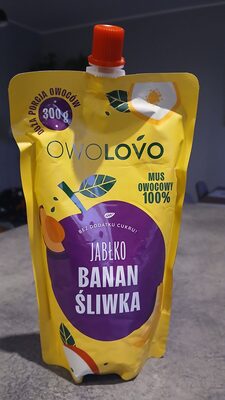 Mus owocowy jabłko, banan, śliwka Owolovo