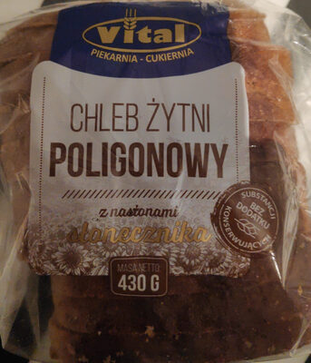 Chleb Żytni Poligonowy z nasionami słonecznika Vital