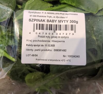 Szpinak baby myty