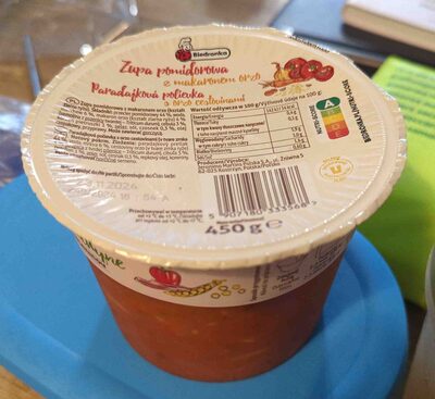 Zupa pomidorowa z makaronem orzo / Paradajkova polievka s orzo cestovinami Biedronka