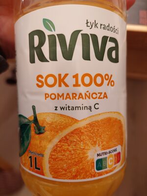 Sok 100% pomarańcza z witaminą C Riviva
