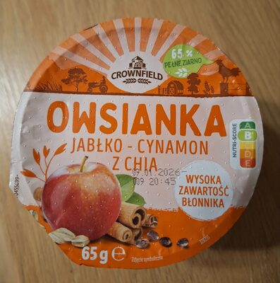 Owsianka jabłko-cynamon z chia Crownfield