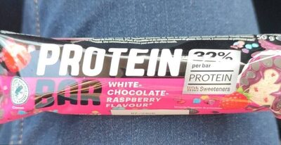 Chrupiący baton proteinowy o smaku malinowym SPORTWELL