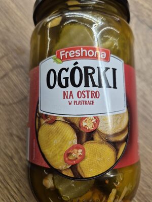 Ogórki na ostro w plastrach Freshona