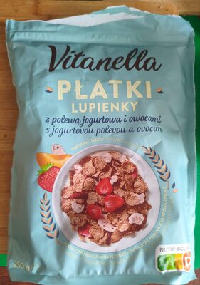 Lupienky z polewą jogurtową i owocami Vitanella
