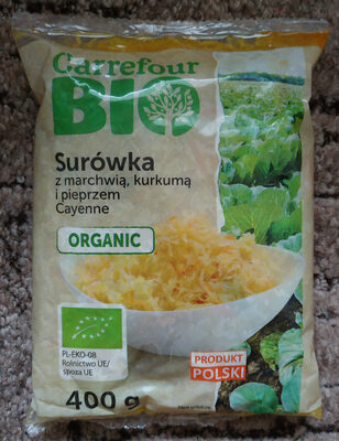 Surówka z marchwią, kurkumą i pieprzem Cayenne Carrefour BIO