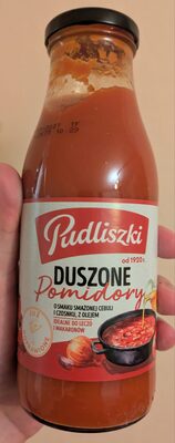 Duszone pomidory o smaku smażonej cebuli i czosnku, z olejem Pudliszki