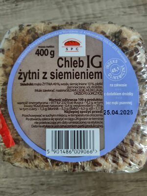 Chleb IG żytni z siemieniem SPC