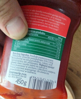 Lagodny Bez Konserwantów Ketchup Dawtona