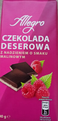 Czekolada deserowa z nadzieniem o smaku malinowym Allegro