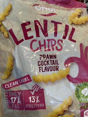 Lentil chips prawn cocktail flavour oho!