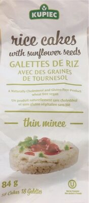 Galettes de riz avec des graines de tournesol Kupiec