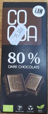 Dark Chocolate 80% Rawcocoa
