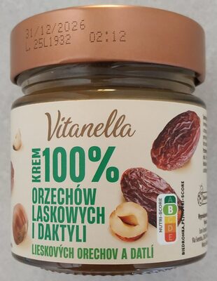 Krem orzechow laskowych i daktyli Vitanella