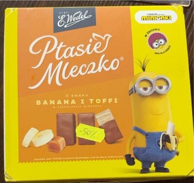 Ptasie Mleczko o smaku banana i toffi Wedel
