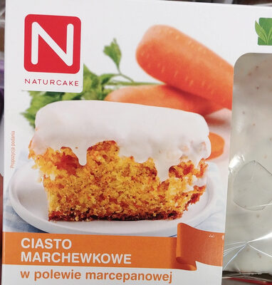 Ciasto marchewkowe w polewie marcepanowej Naturcake