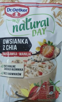 my natural day - Owsianka z chia truskawka - wanilia Dr. Oetker