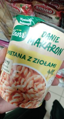 Danie makaron śmietana z ziołami Knorr