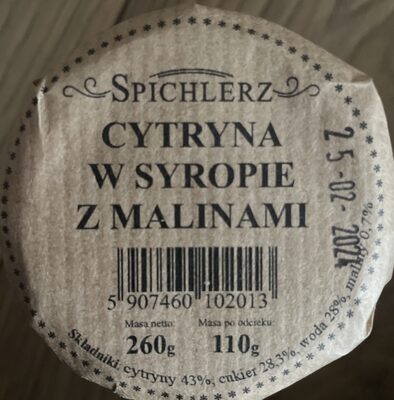 Cytryna w syropie z malinami Spichlerz